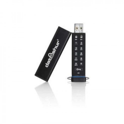 iStorage datAshur 256-bit 8GB,  USB Type-A,  2.0,  27 MB/s, Sleeve,  Secure Encrypted Flash Drive.  Black